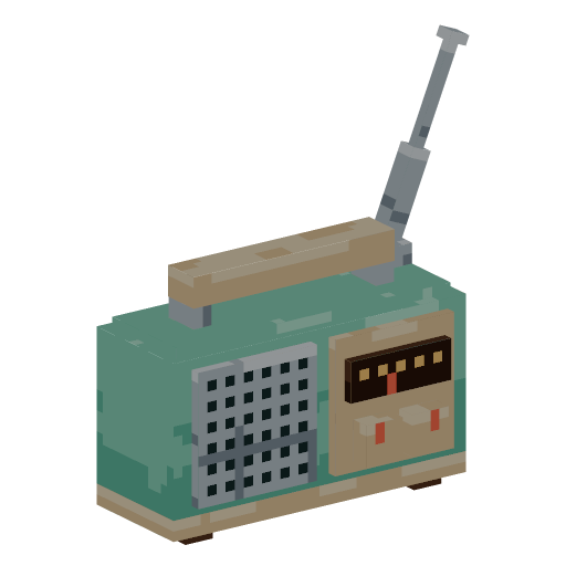 Mint-green retro radio, version 1