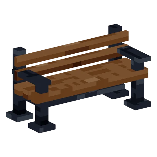Wooden park bench